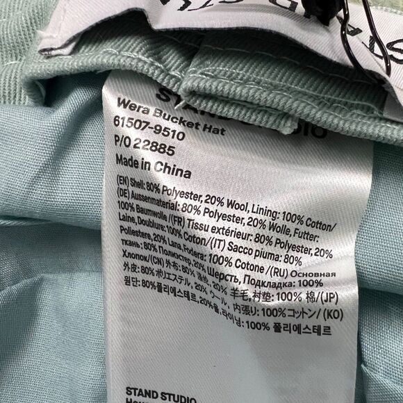 NWT Stand Studio Wera Bucket Hat in Mint/Off White - Sz Small - Picture 8 of 8